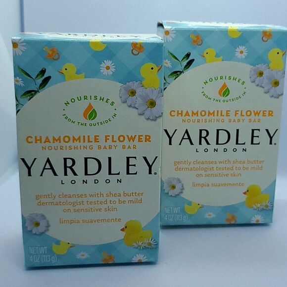 BABY Bath Bar 2-Pack YARDLEY LONDON Chamomile Blossom Nourishing Sensitive NWT - Picture 3 of 7